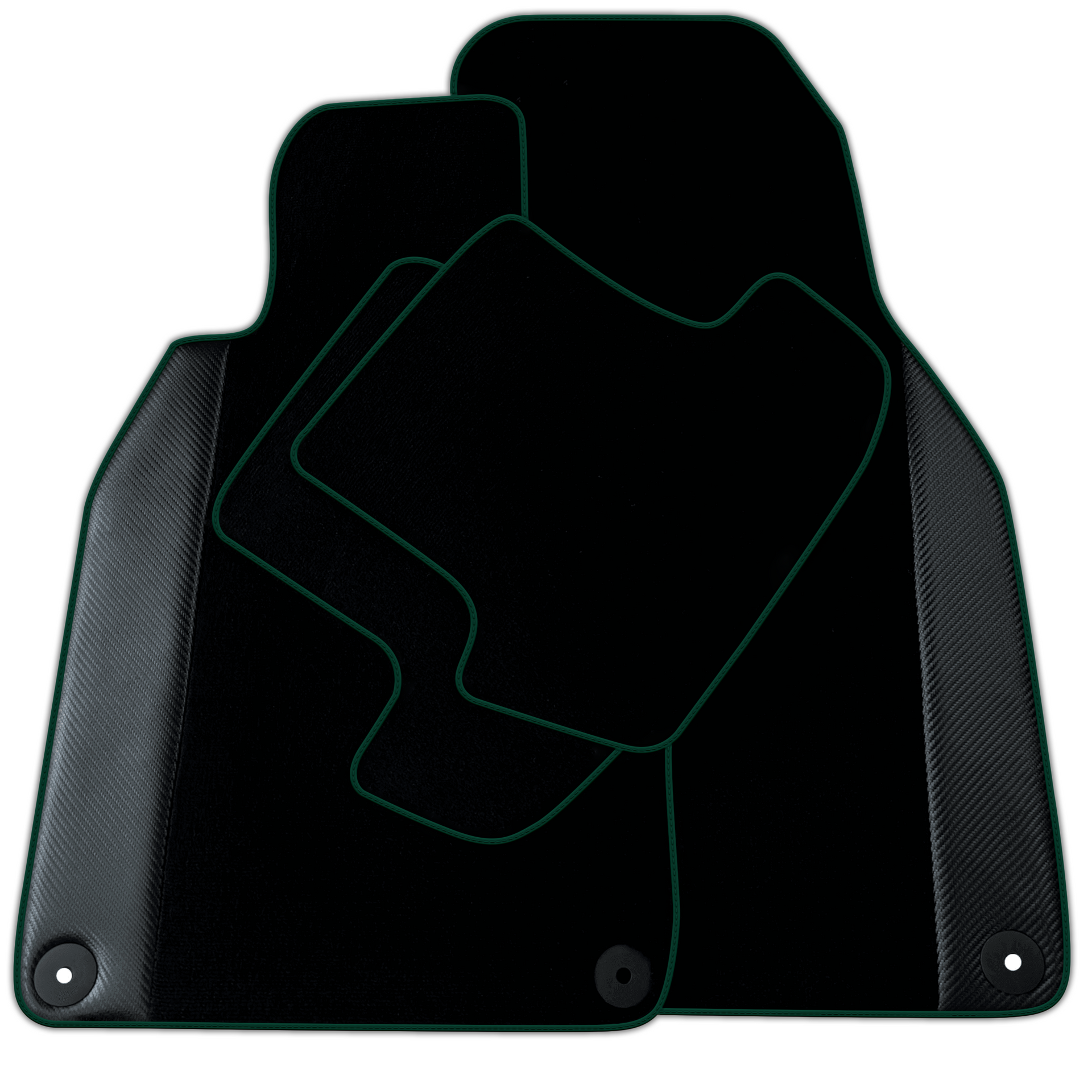 Black Floor Mats for Porsche 911 - 997 (2004-2012) with Carbon