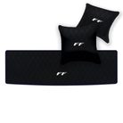 Luxury Black Leather Floor Mats for Ferrari Roma (2021-2024)