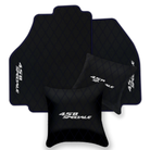 Premium Black Leather Floor Mats for Ferrari 296 GTS (2022-2025)