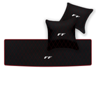 Luxury Black Leather Floor Mats for Ferrari Roma (2021-2024)