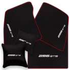 Ferrari 296 GTB Black Leather Floor Mats | Stylish & Durable