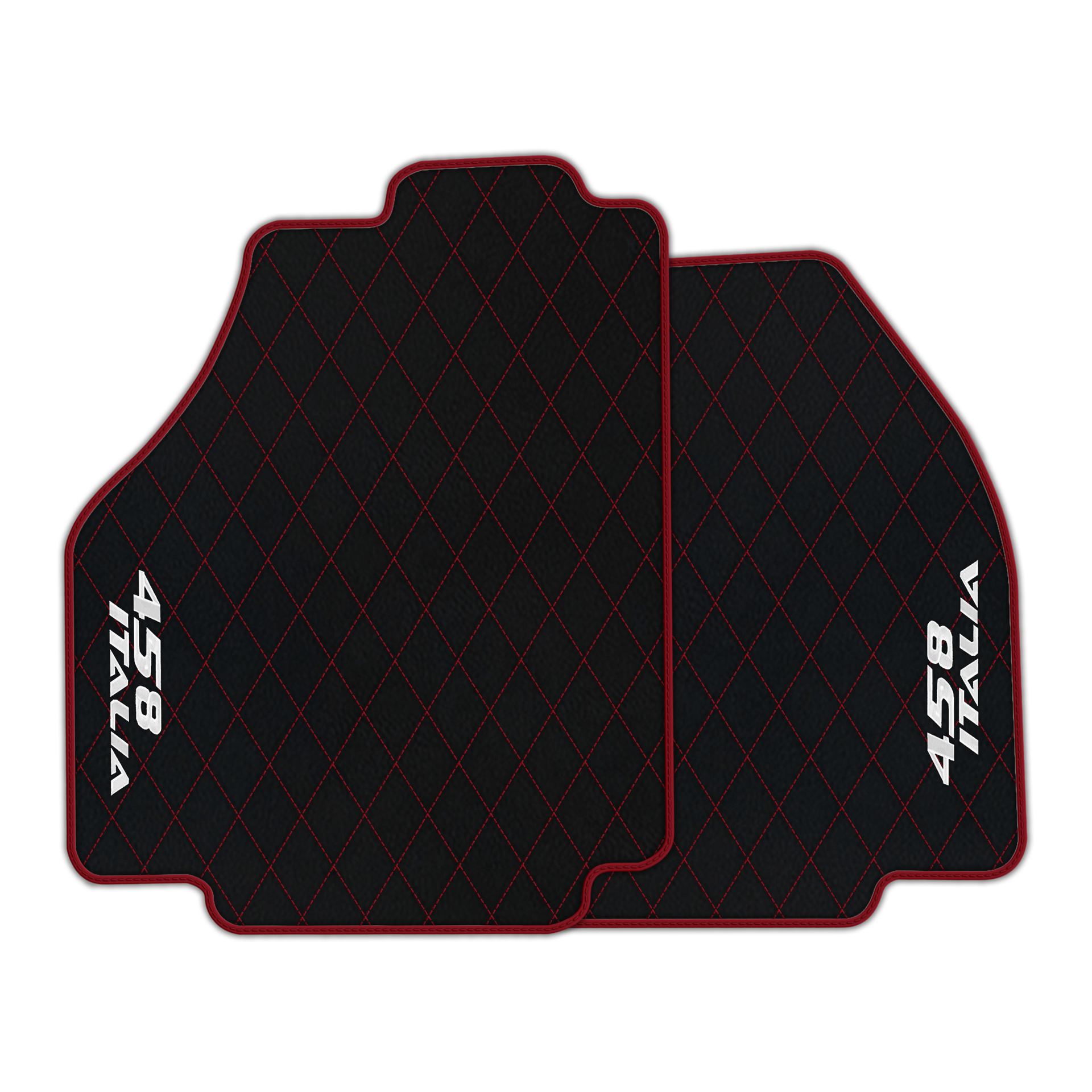 Premium Black Leather Floor Mats for Ferrari 458 Spider (2012-2015)