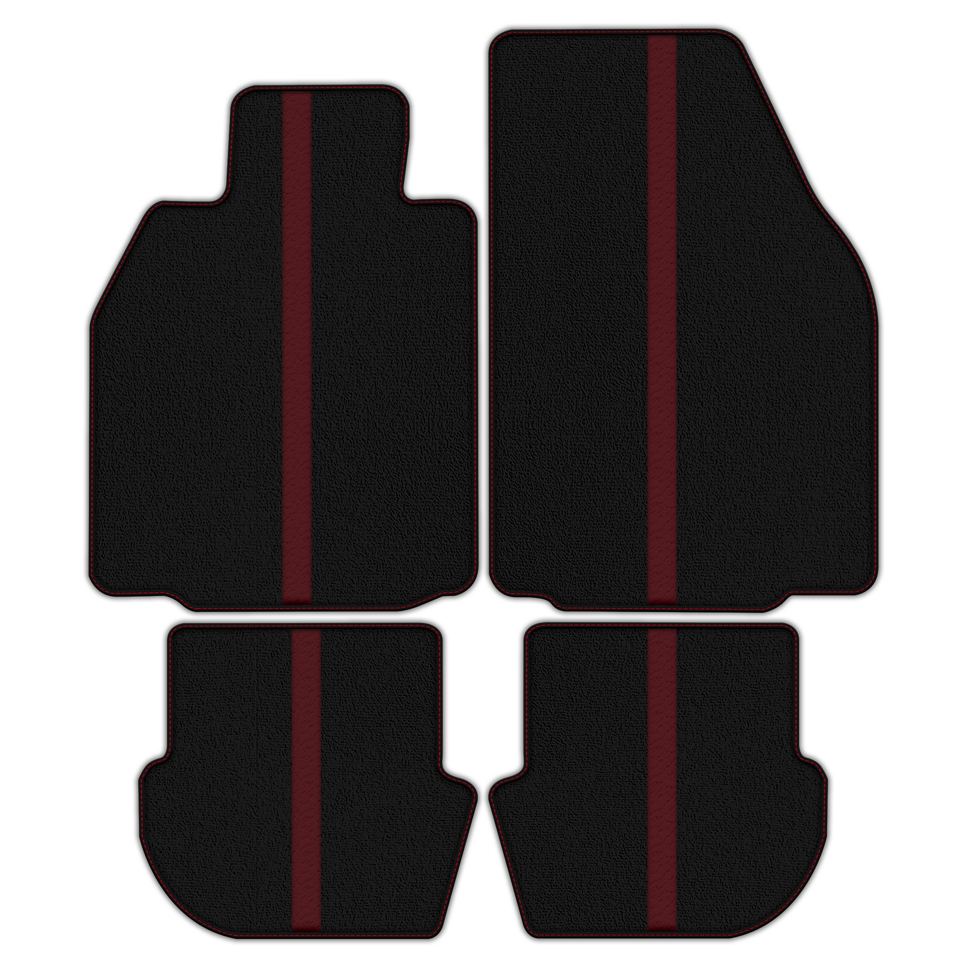 Black Leather Line Floor Mats for Porsche 911 996 (1998-2004)