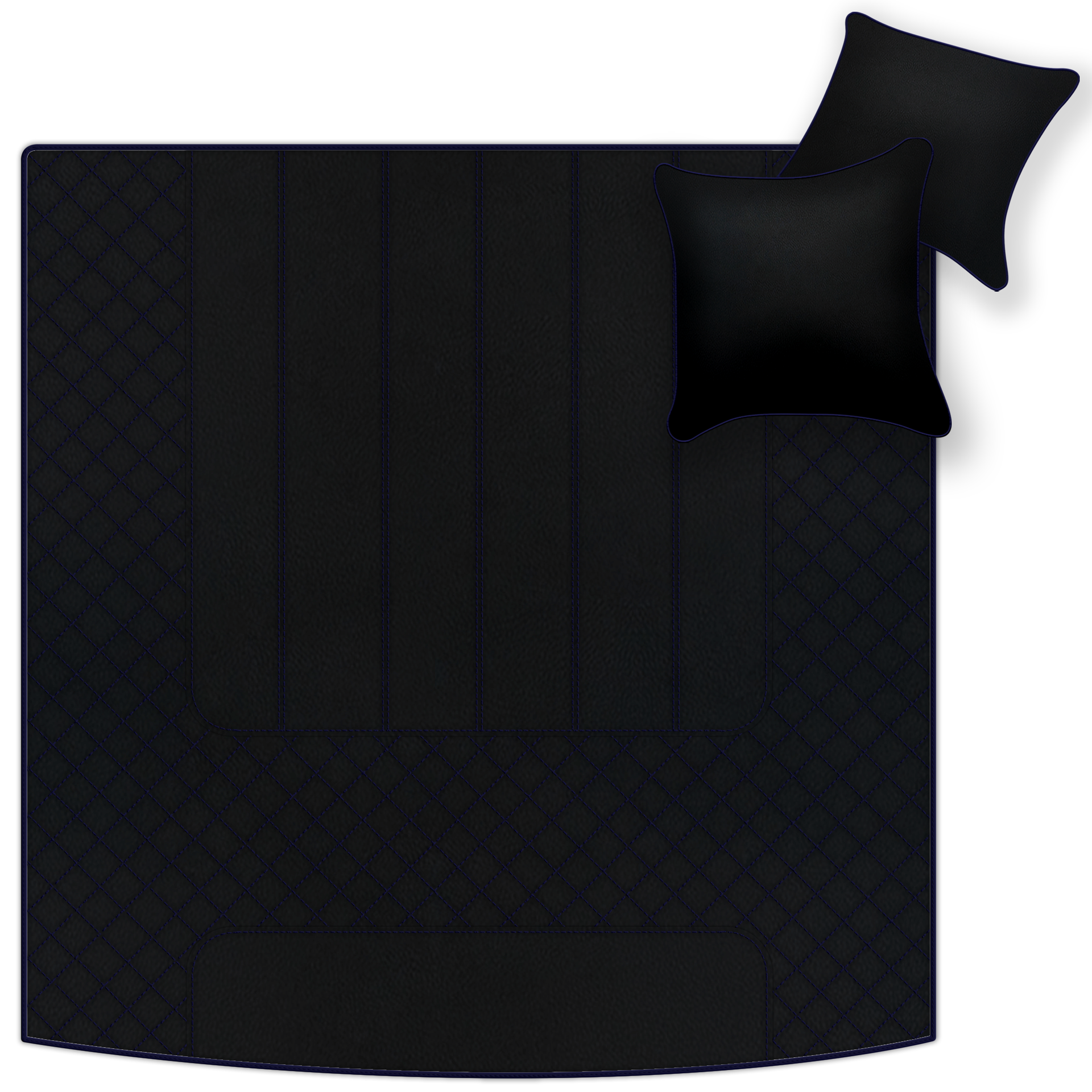 Customizable Leather Floor Mats with Double Diamond Pattern for Bentley Flying Spur (2019-2023) - AutoWin