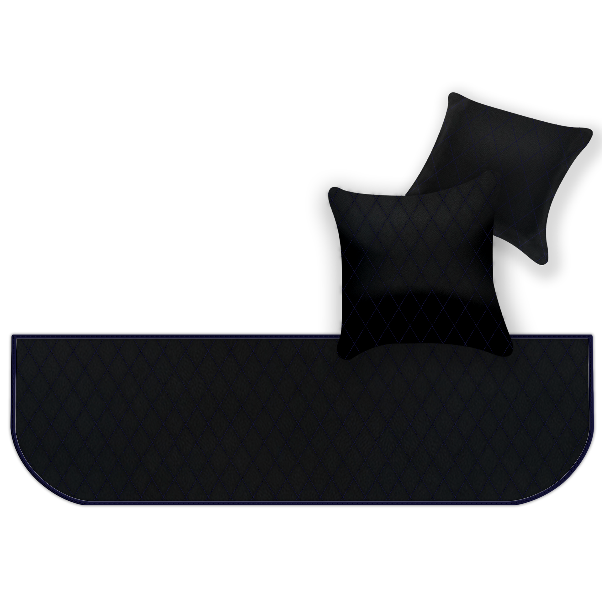 Customizable Leather Floor Mats with Double Diamond Pattern for Ferrari 550 Maranello (1996-2002) - AutoWin