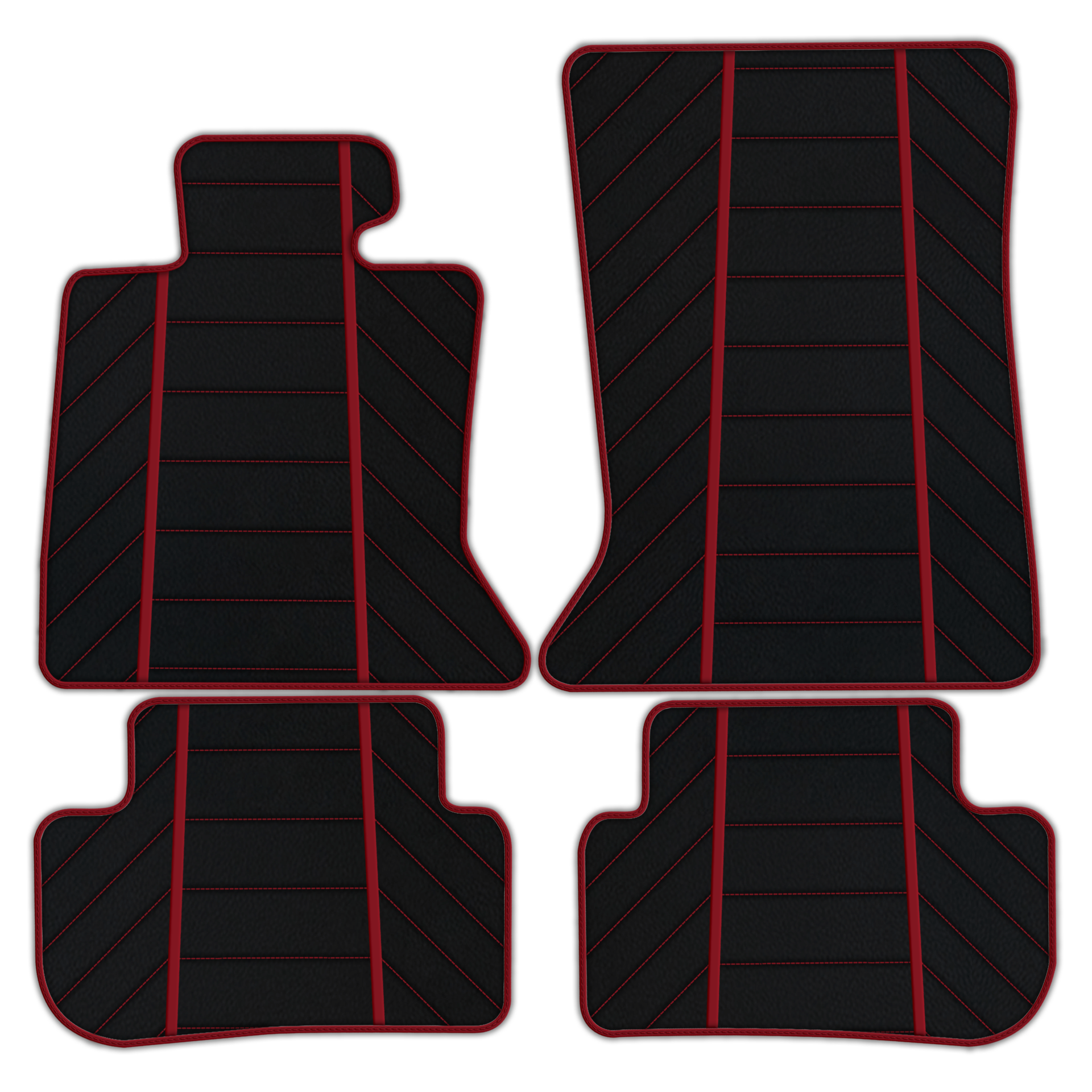 Premium Black Leather Floor Mats for Ferrari California | Full Set