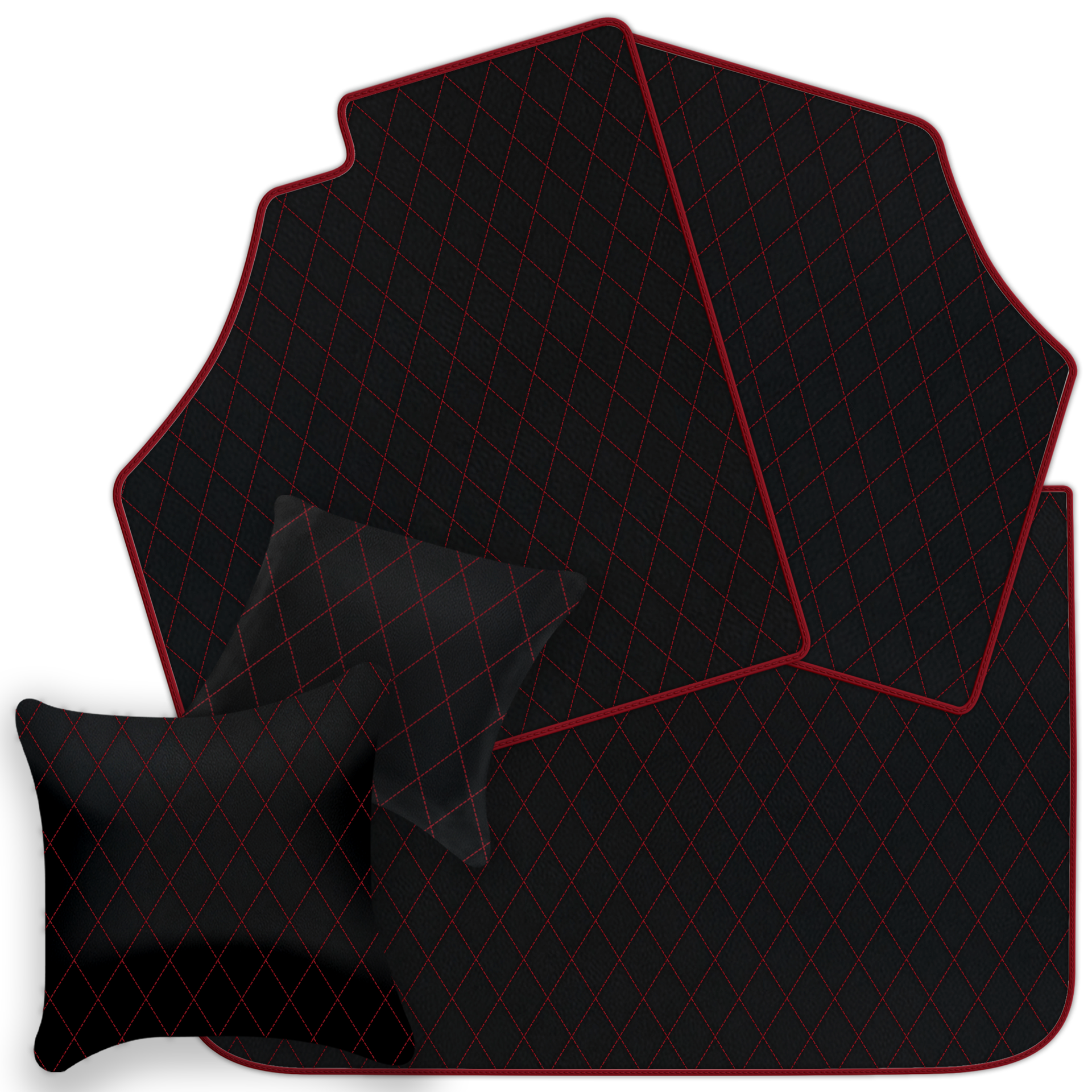 Black Leather Floor Mats for Ferrari F355 (1994-1999) | AW1 Design