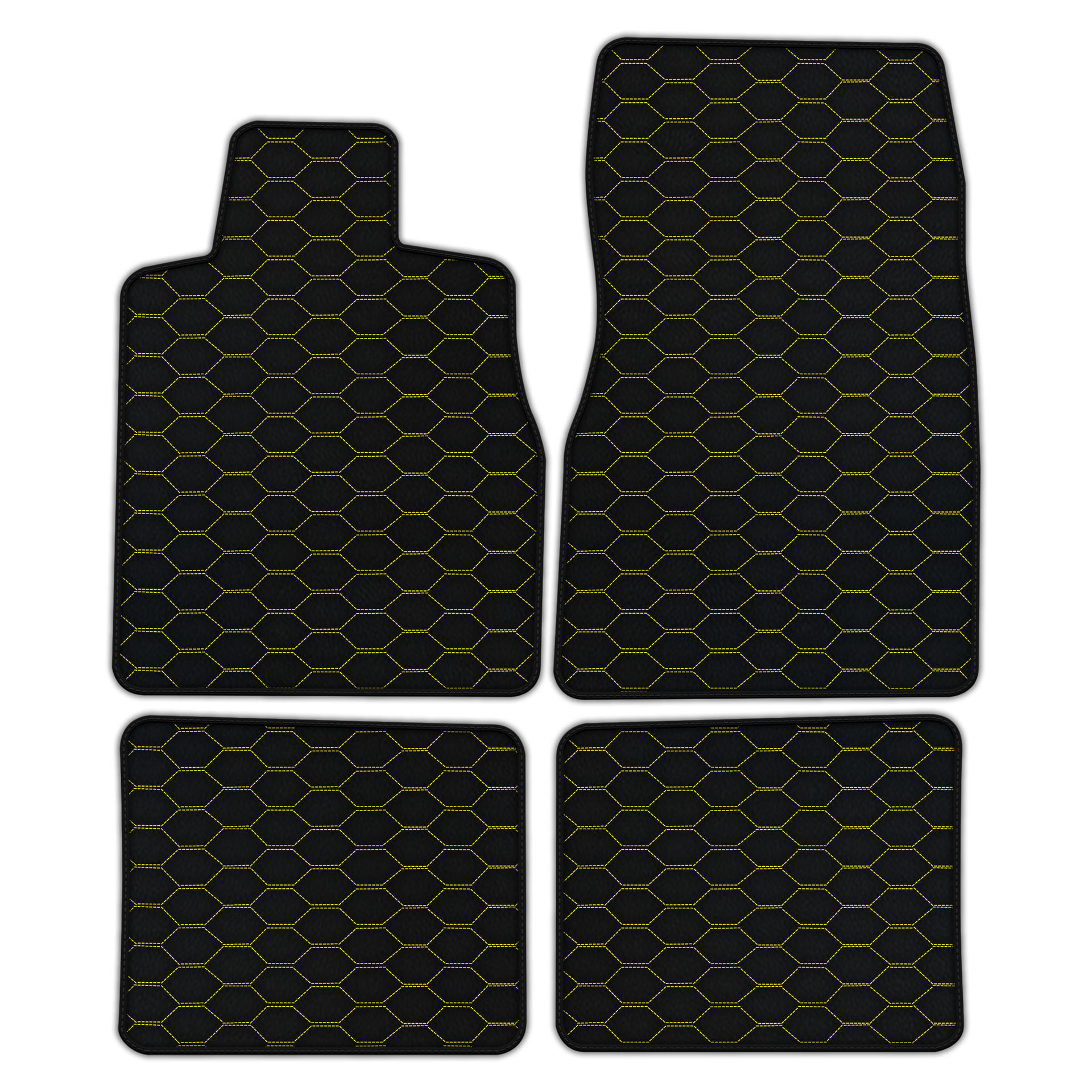 Customizable Viper Hex Leather Floor Mats for Maserati Levante