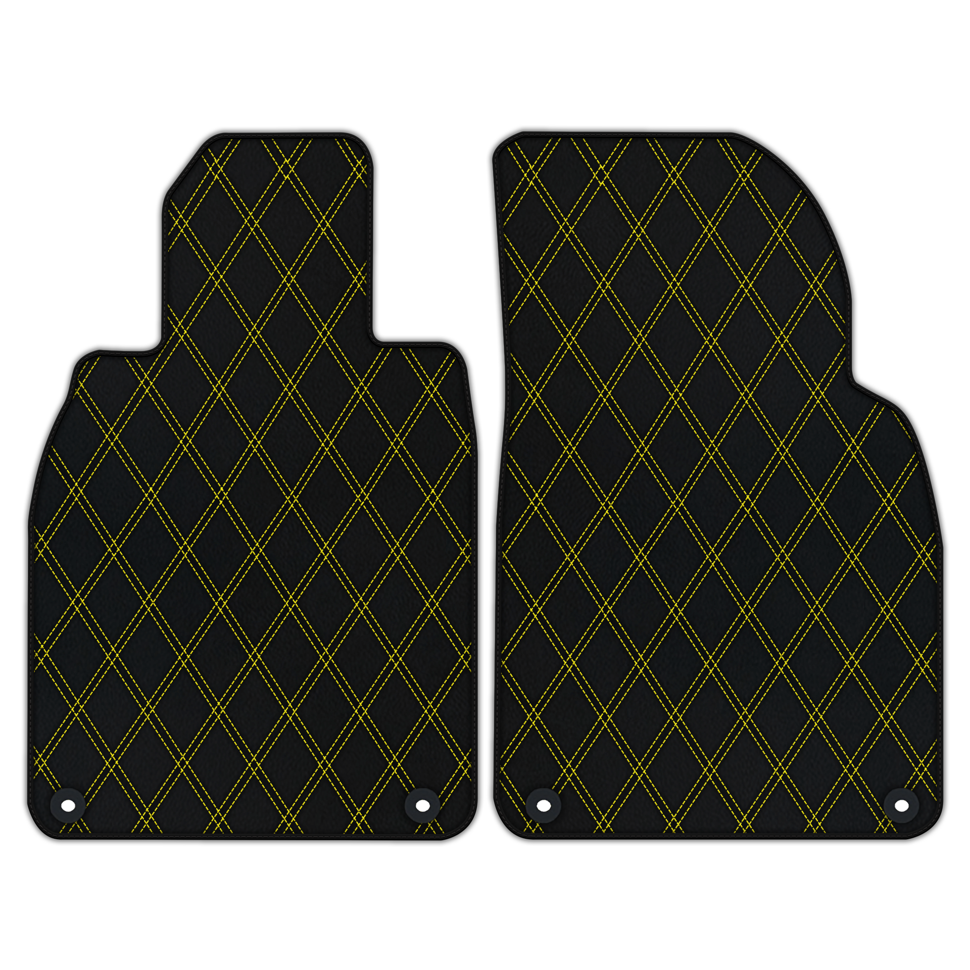 Customizable Leather Floor Mats with Double Diamond Pattern for Porsche Cayman 987 (2009-2012)