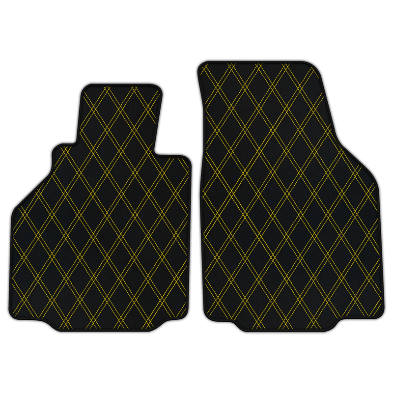 Customizable Leather Floor Mats with Double Diamond Pattern for Porsche Porsche 911 GT3 (996) 1999–2005