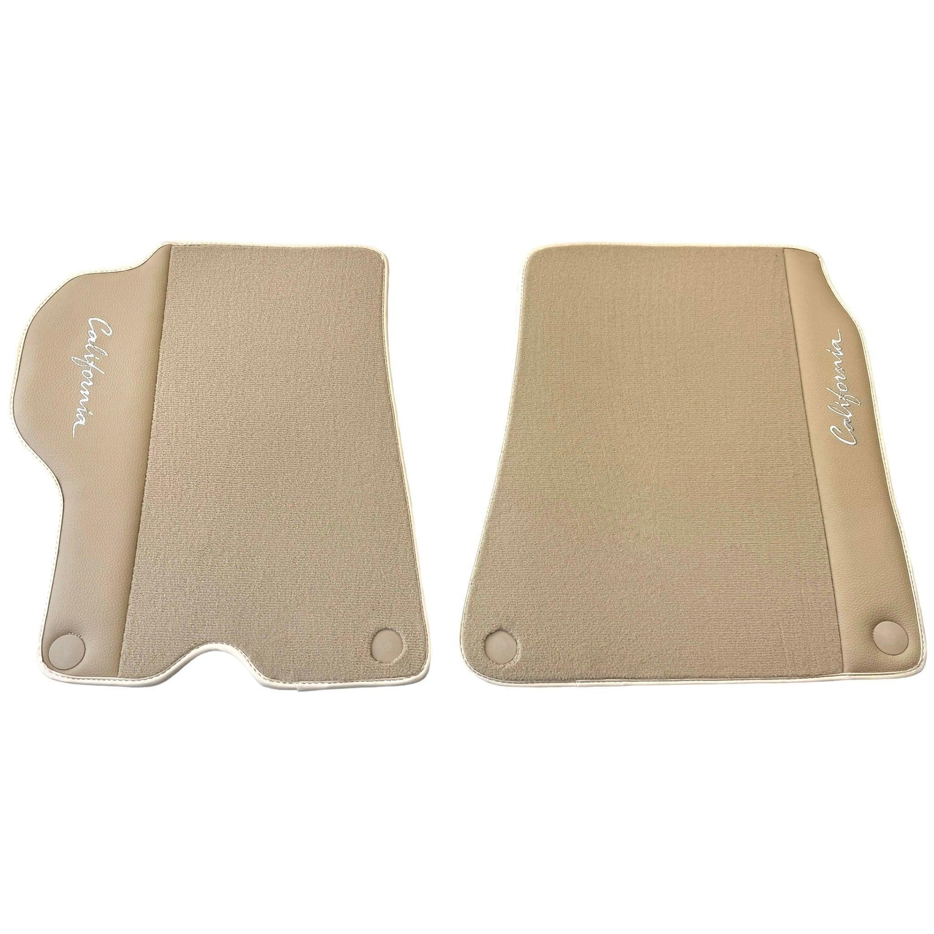 Beige Floor Mats for Ferrari California (2008-2014) with Beige Leather - AutoWin