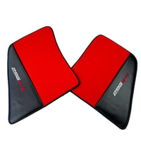 Red Floor Mats for Ferrari 296 GTB (2022-2024) with Carbon Fiber - AutoWin