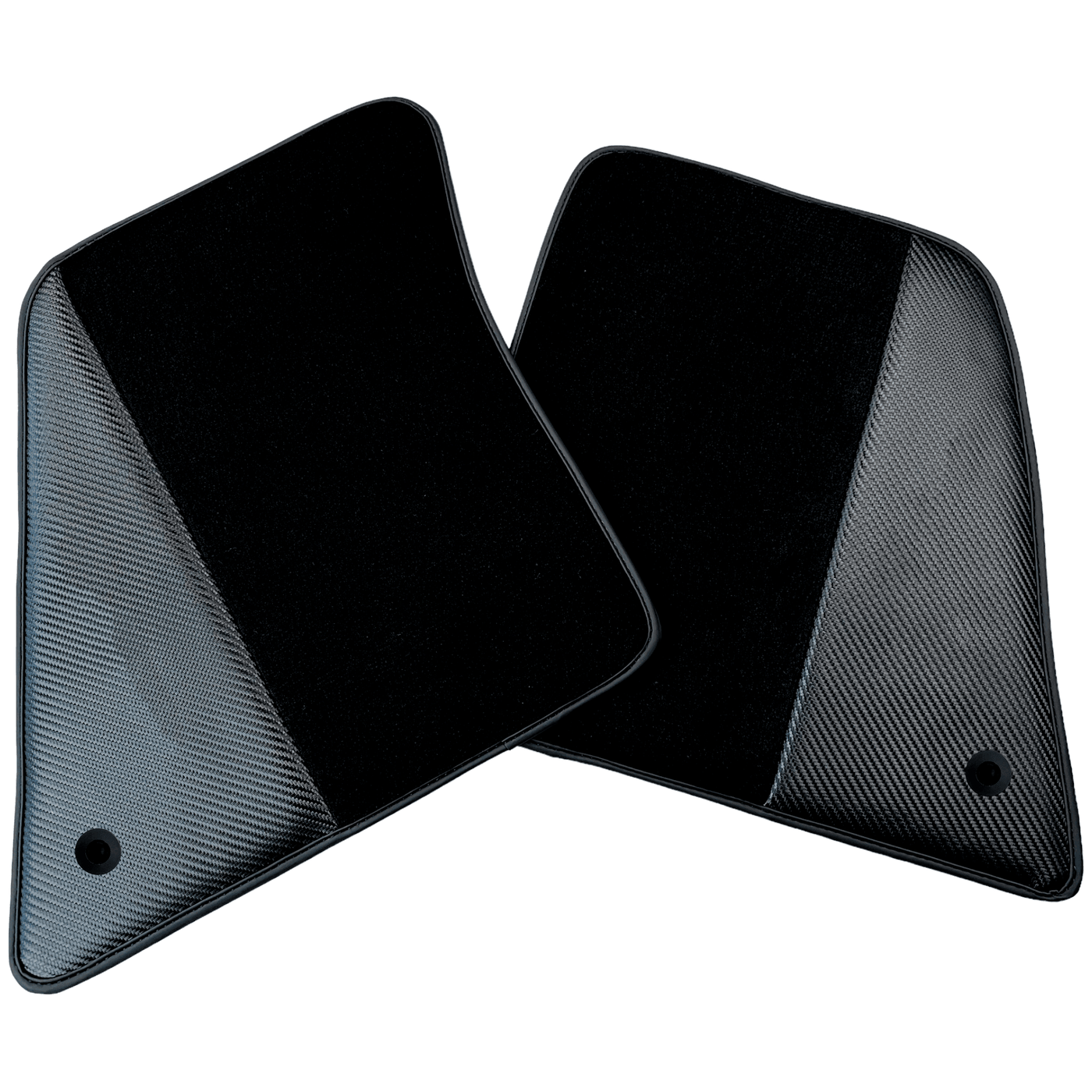 Black Floor Mats for Ferrari 296 GTS (2022-2024) with Carbon Fiber - AutoWin