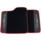 Black Floor Mats for Ferrari Purosangue with Leather and Red Trim | Italian Edition - AutoWin