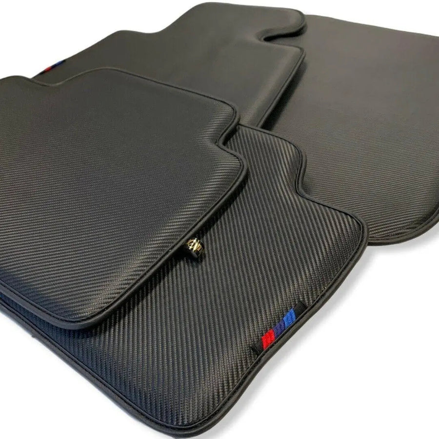 Floor Mats For BMW Gran Tourer F46 (2015-2022) 5 Seats Autowin Brand Carbon Fiber Leather - AutoWin