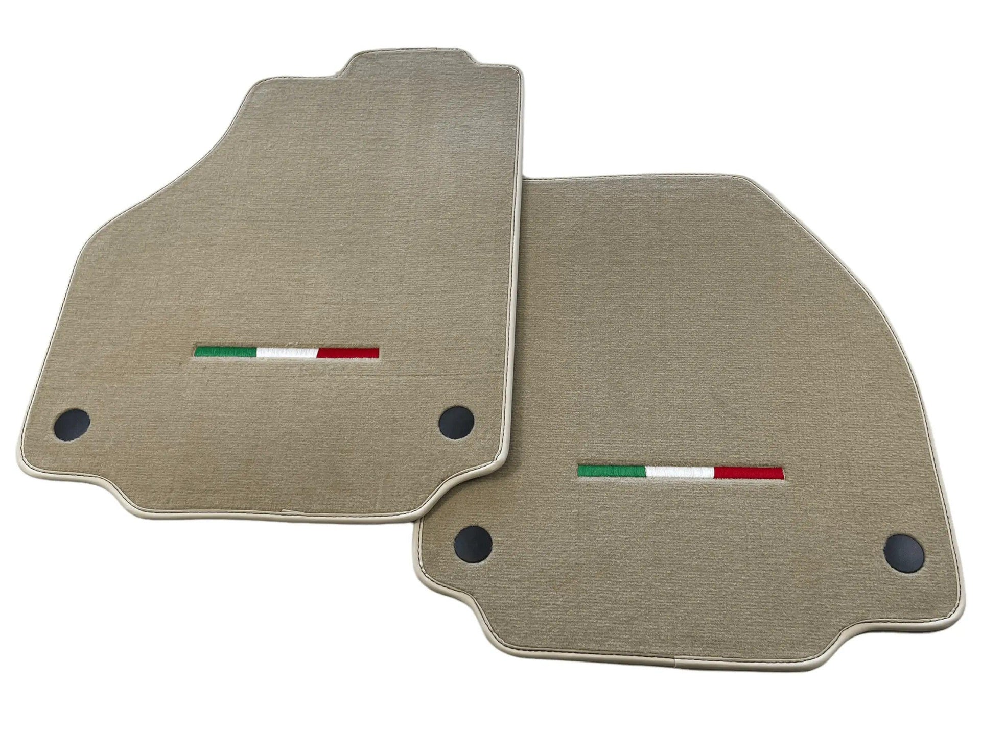 Floor Mats For Ferrari 488 Pista Spider (2019-2021) Beige Autowin Brand Italian Edition - AutoWin