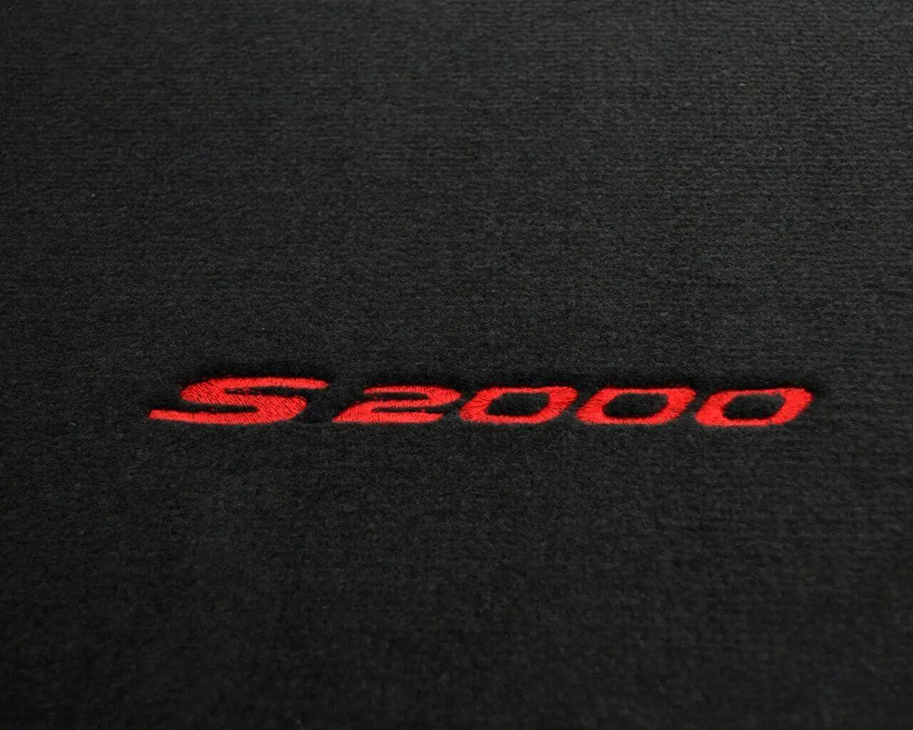 Floor Mats For Honda S2000 1999–2004 Black Tailored With Red S2000 Logo - AutoWin