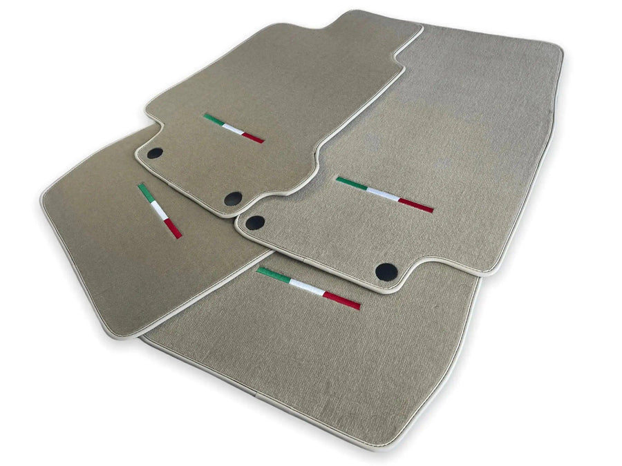 Floor Mats For Maserati GranTurismo MC Stradale (2011-2015) Beige IT Edition - AutoWin