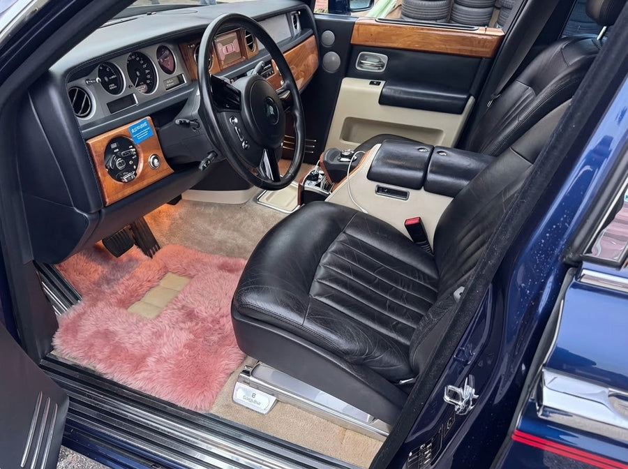 Pink Sheepskin Floor Mats For Rolls Royce Phantom Drophead Coupe 2007–2016 Er56 Design Brand