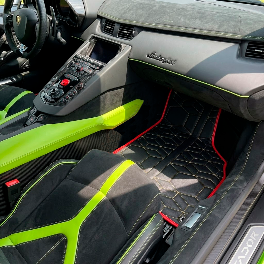 Personalizowane skórzane dywaniki samochodowe do Lamborghini Aventador SVJ Edycja Limitowana