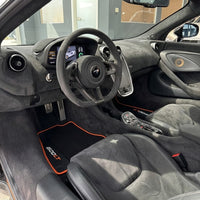 Black Floor Mats for McLaren 600 LT (2018-2020) With Alcantara Leather