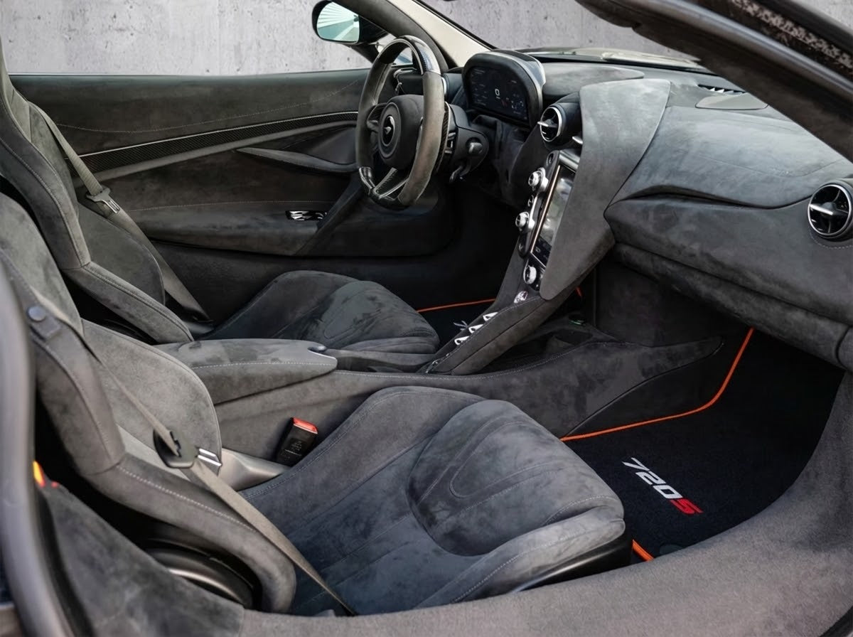 Interior look of floor mats for McLaren 720s (2017-2021) | Various Trim Colors