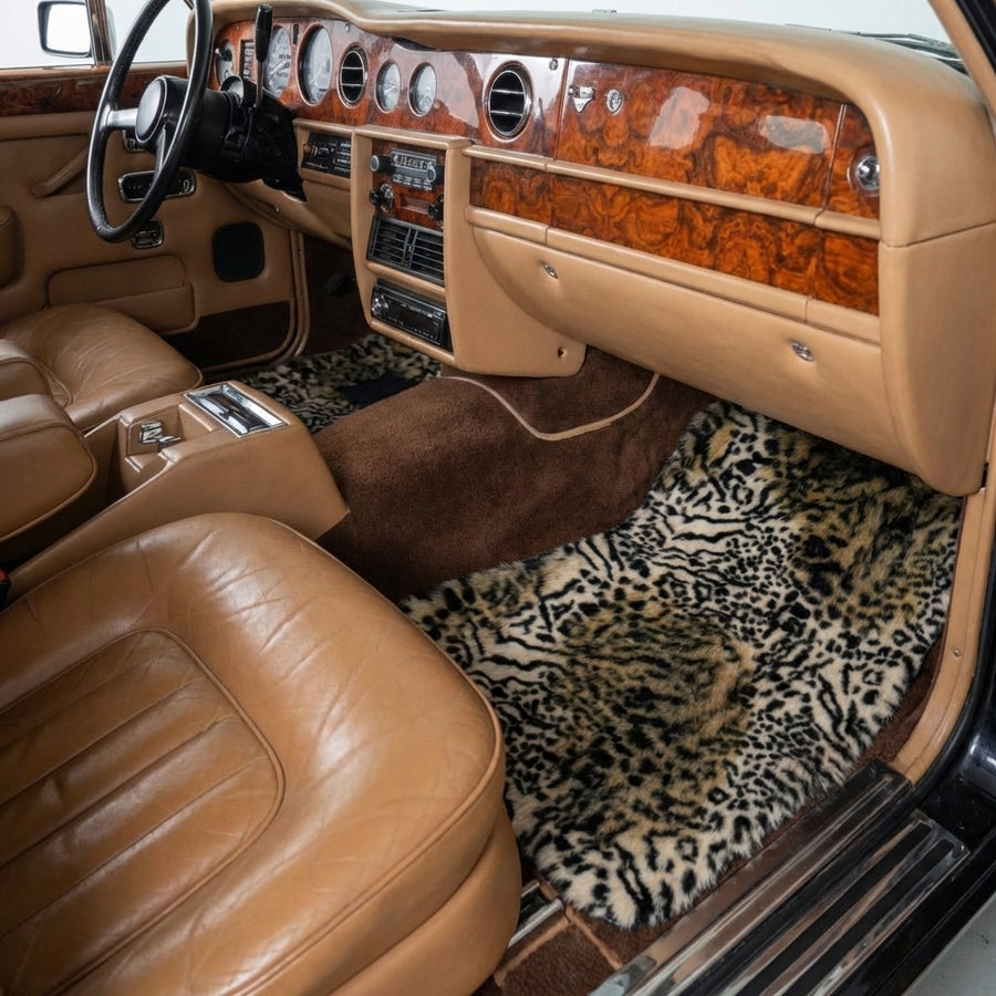 Dywaniki samochodowe z futra lamparta do Rolls-Royce Wraith (2013–2023)