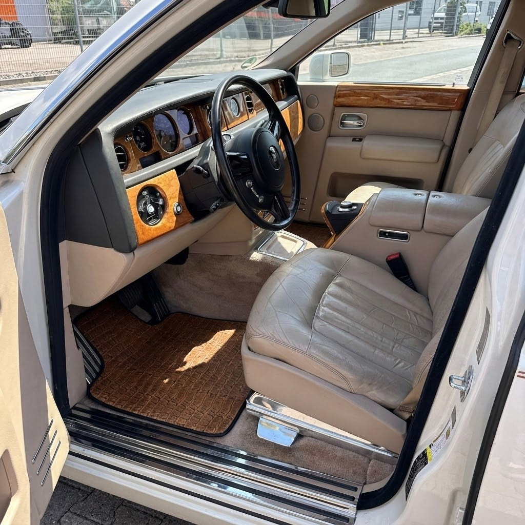 Crocodile Embossed Leather Car Floor Mats for Rolls-Royce Phantom VIII (2017-2024)