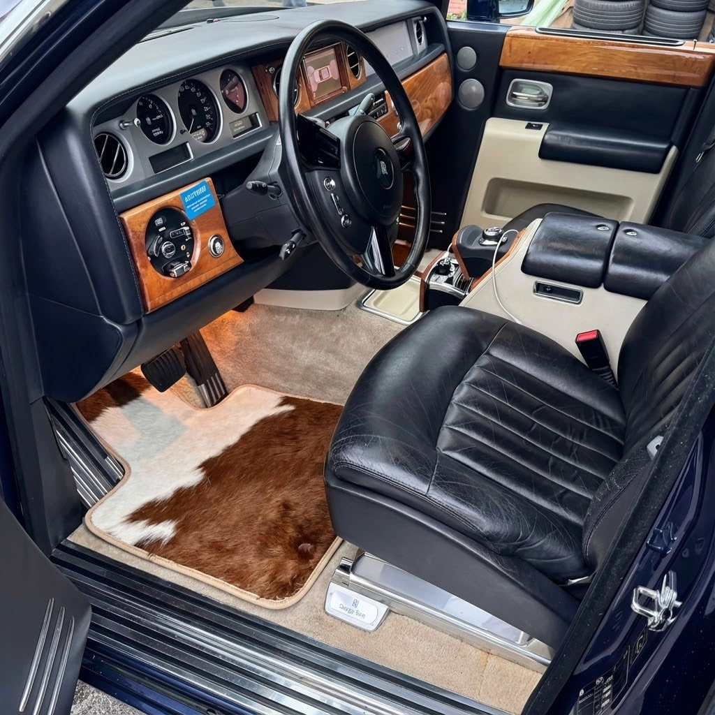 Matsy samochodowe ze skóry bydlęcej dla Rolls Royce Phantom Drophead Coupe 2007–2016