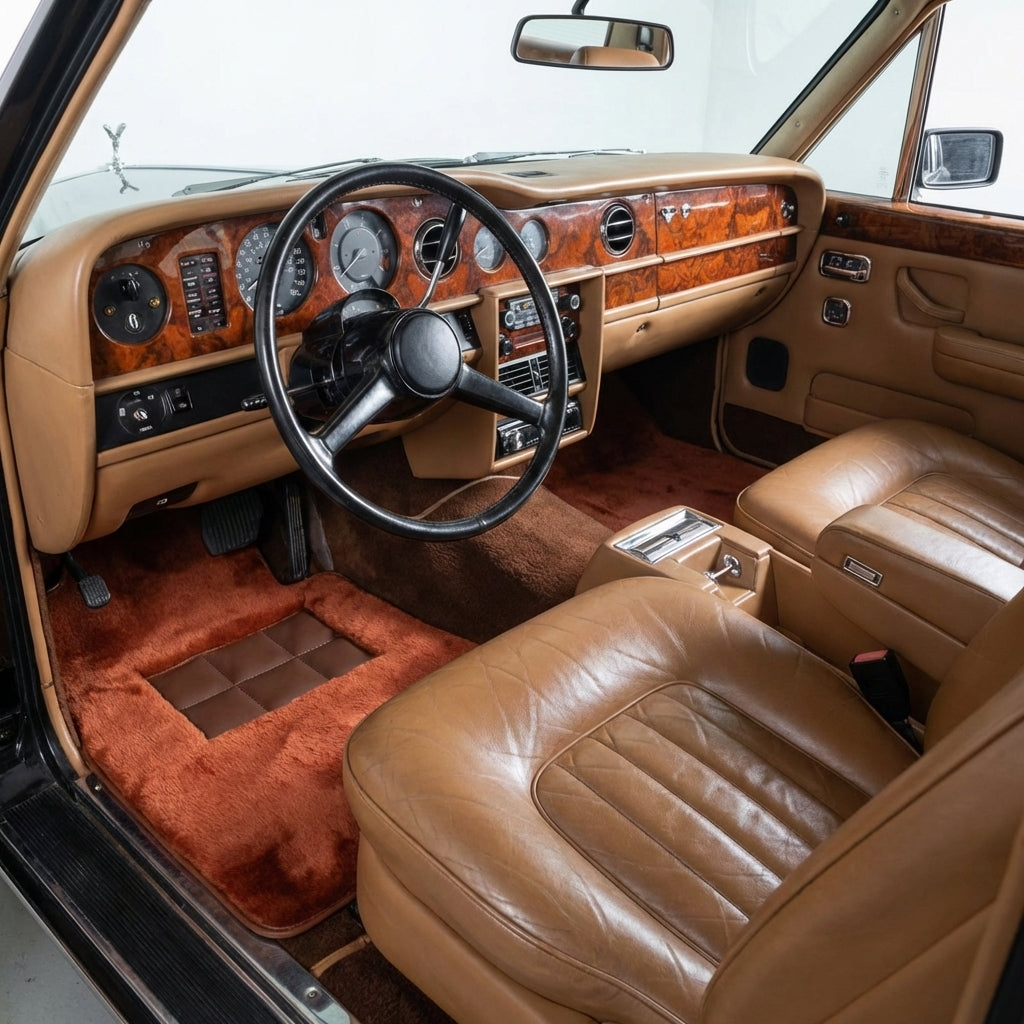 Dywaniki welurowe samochodowe w kolorze imbirowym dla Rolls-Royce Wraith (2013-2023)