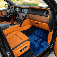Navy Blue Sheepskin Floor Mats for Rolls Royce Cullinan RR31 (2018-2025) | ER56 Design