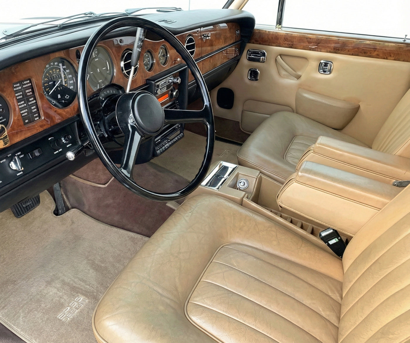 Floor Mats For Rolls Royce Shadow 1965-1977 Beige Er56 Design