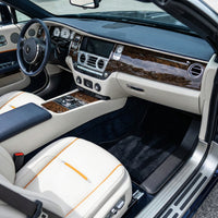 Niestandardowe czarne dywaniki samochodowe do Rolls Royce Dawn (2016-2023) z włóknem węglowym