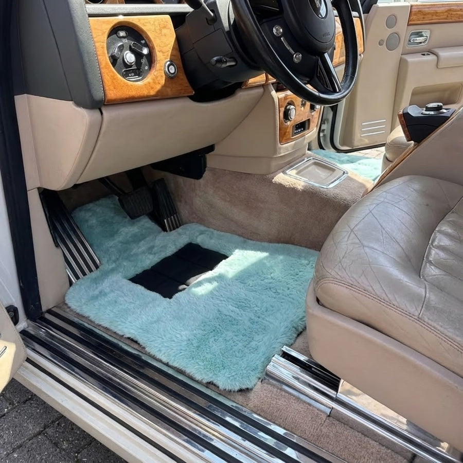 Matsy z owczej skóry w kolorze Tiffany Blue do Rolls Royce Phantom Drophead Coupe 2007–2016 Design ER56