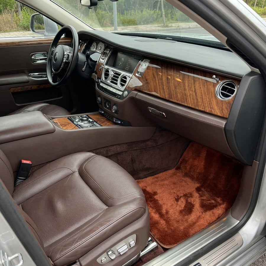 Dywaniki welurowe samochodowe w kolorze imbirowym dla Rolls-Royce Ghost Series I (2010-2020)