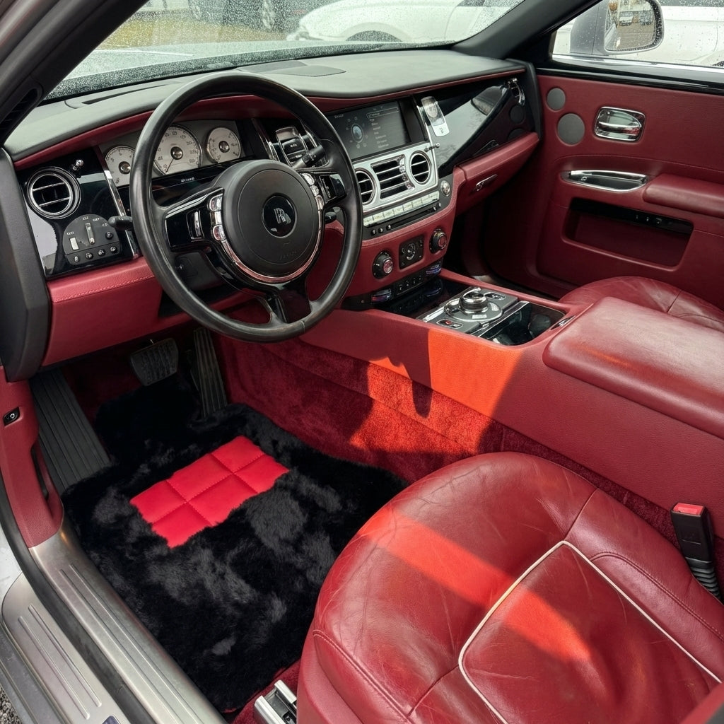 Customizable Leather Floor Mats with AW12 Pattern for Rolls Royce Ghost Series II (2021-2024) - AutoWin