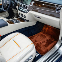 Dywaniki samochodowe z baraniej skóry w kolorze imbiru dla Rolls-Royce Dawn (2016-2023)
