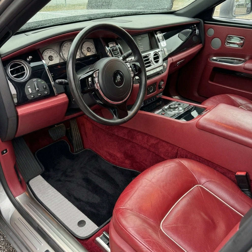 Customizable Leather Floor Mats with AW12 Pattern for Rolls Royce Ghost Series II (2021-2024) - AutoWin