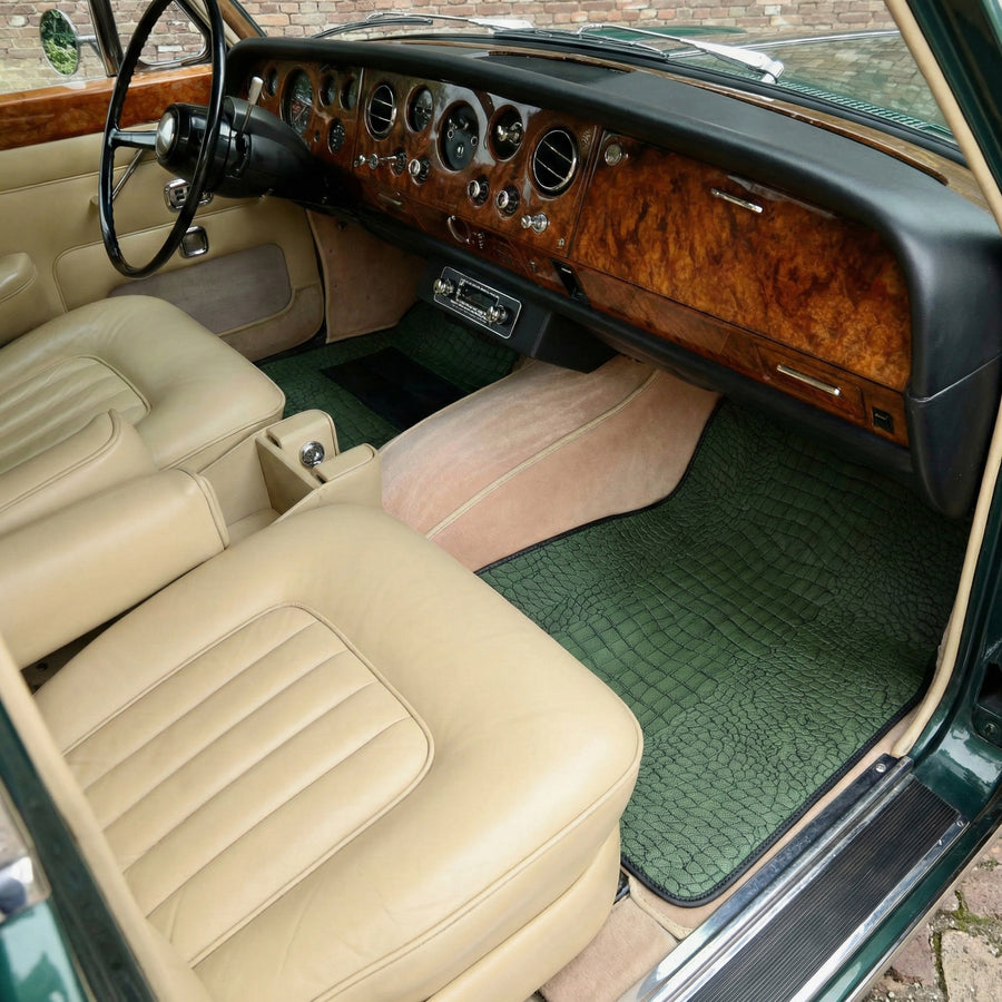 Zielone skórzane maty do Rolls-Royce Shadow (1965-1977)