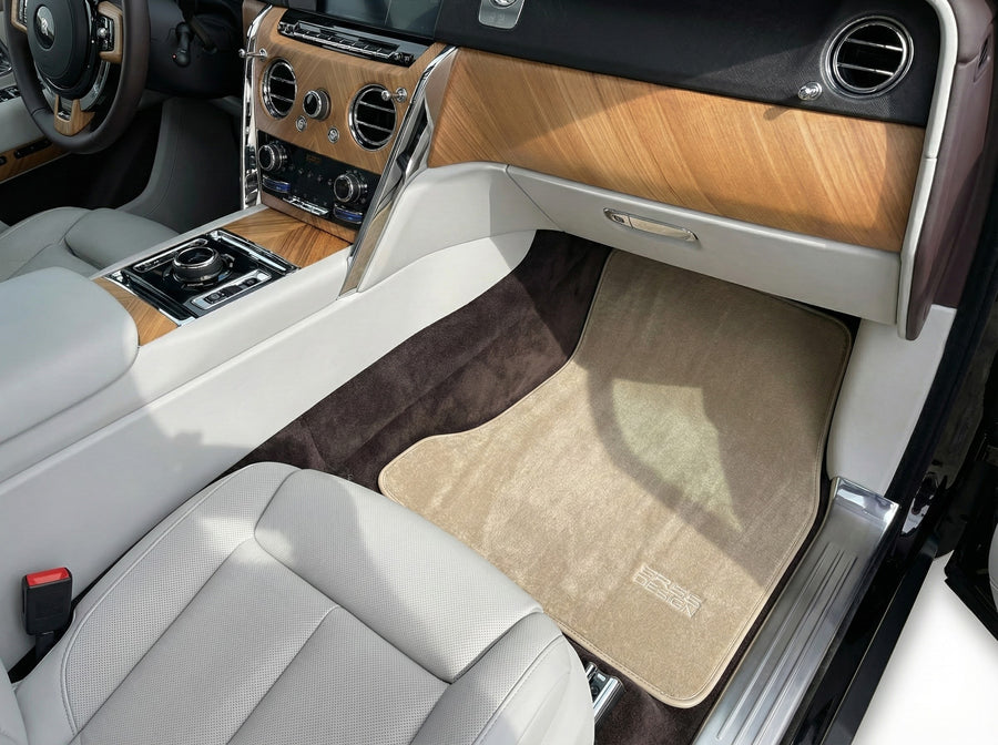 Dywaniki dla Rolls Royce Cullinan Rr31 2018-2025 Beżowe ER56 Design