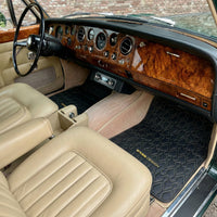 Black Leather Floor Mats for Rolls-Royce Shadow (1965-1977) ER56 Design