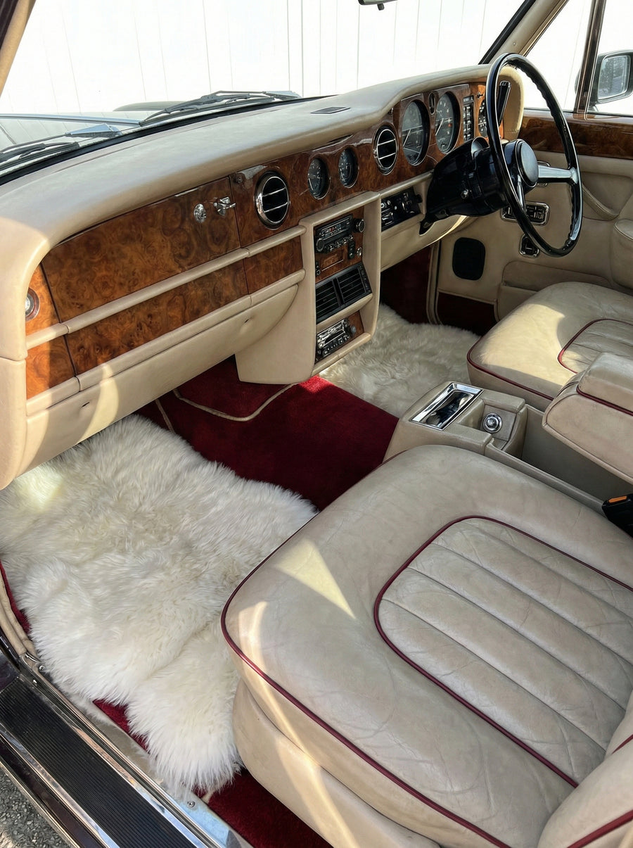 Białe Dywaniki welurowe samochodowe do Rolls Royce