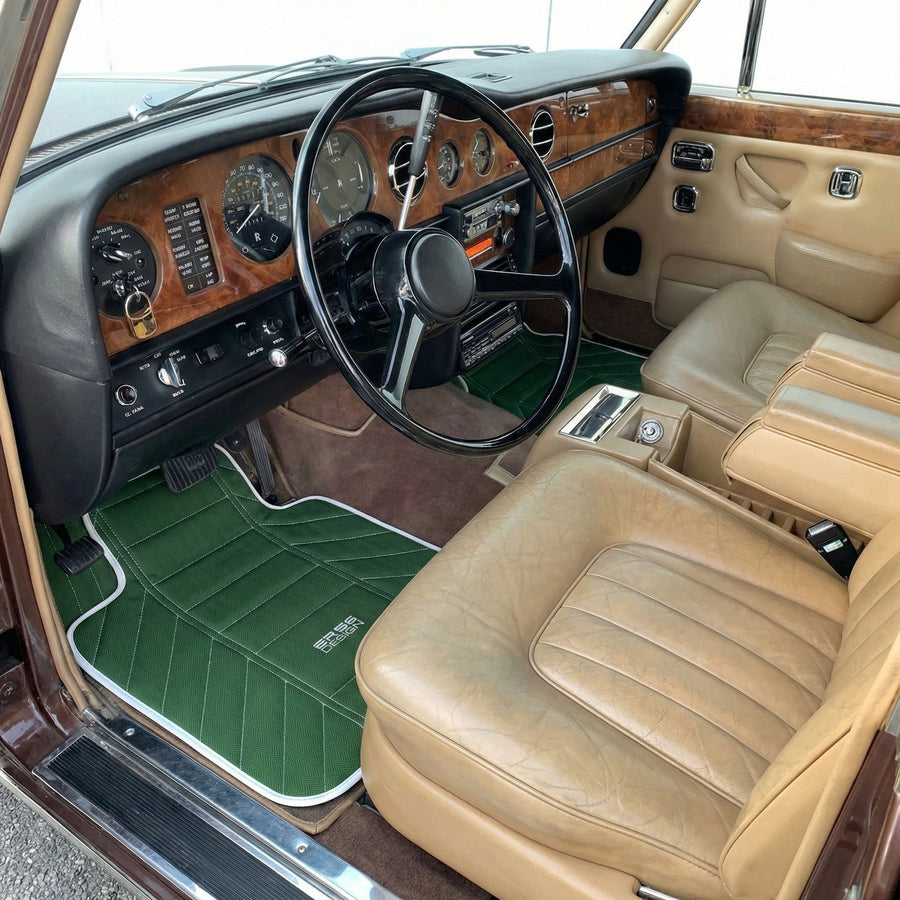 Zielone Skórzane Dywaniki Samochodowe Dla Rolls Royce