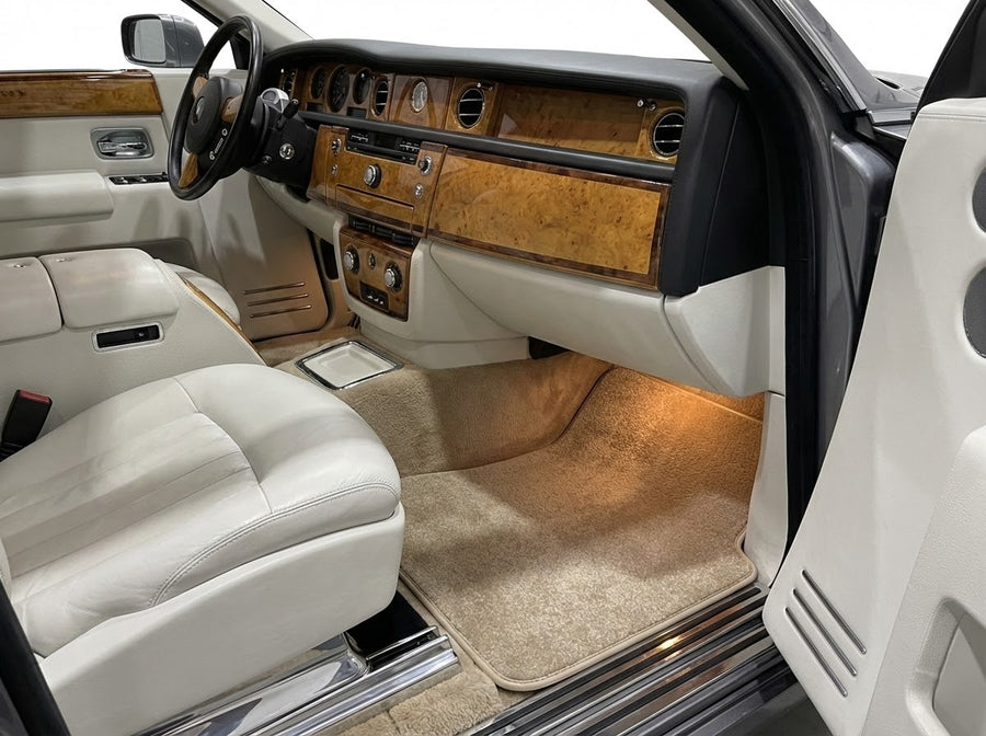 Dywaniki Samochodowe Dla Rolls Royce Phantom Drophead Coupe 2007–2016 Beżowe Luksusowej Jakości
