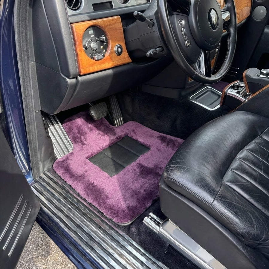 Fioletowe dywaniki skórzane dla Rolls-Royce Phantom VIII (2017-2024)