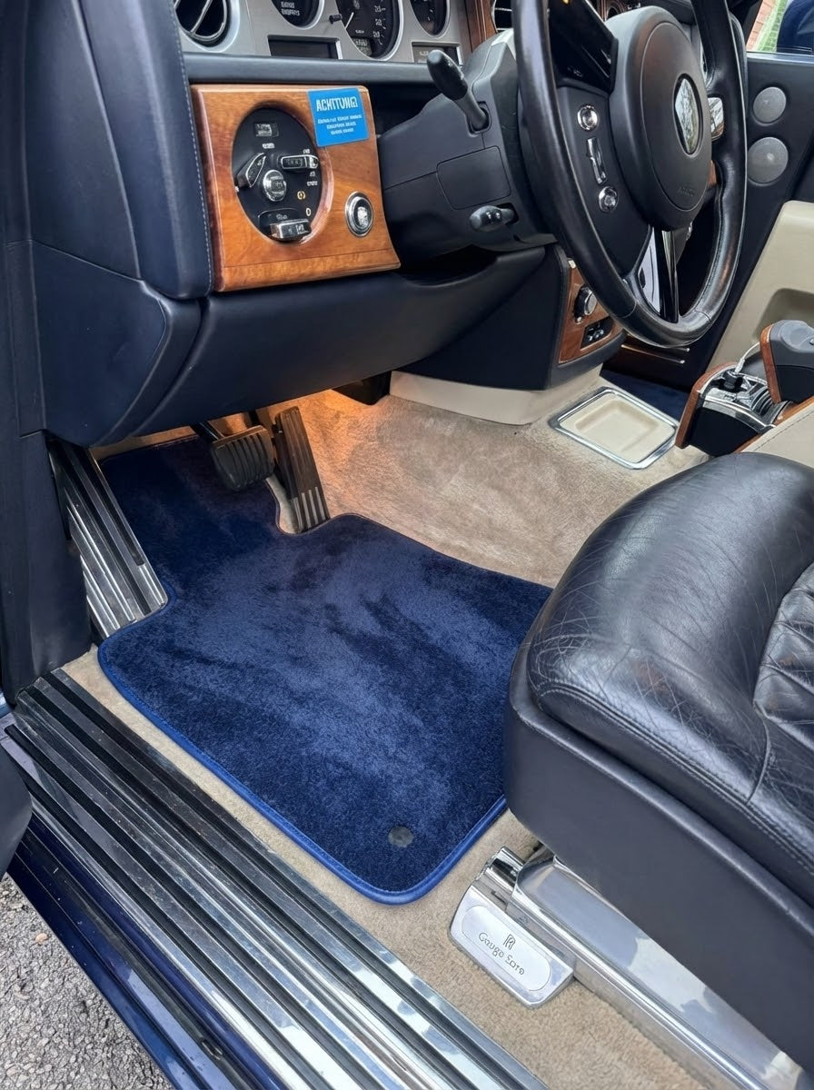Dywaniki Samochodowe Dla Rolls Royce Phantom Drophead Coupe 2007–2016 Ciemnoniebieskie