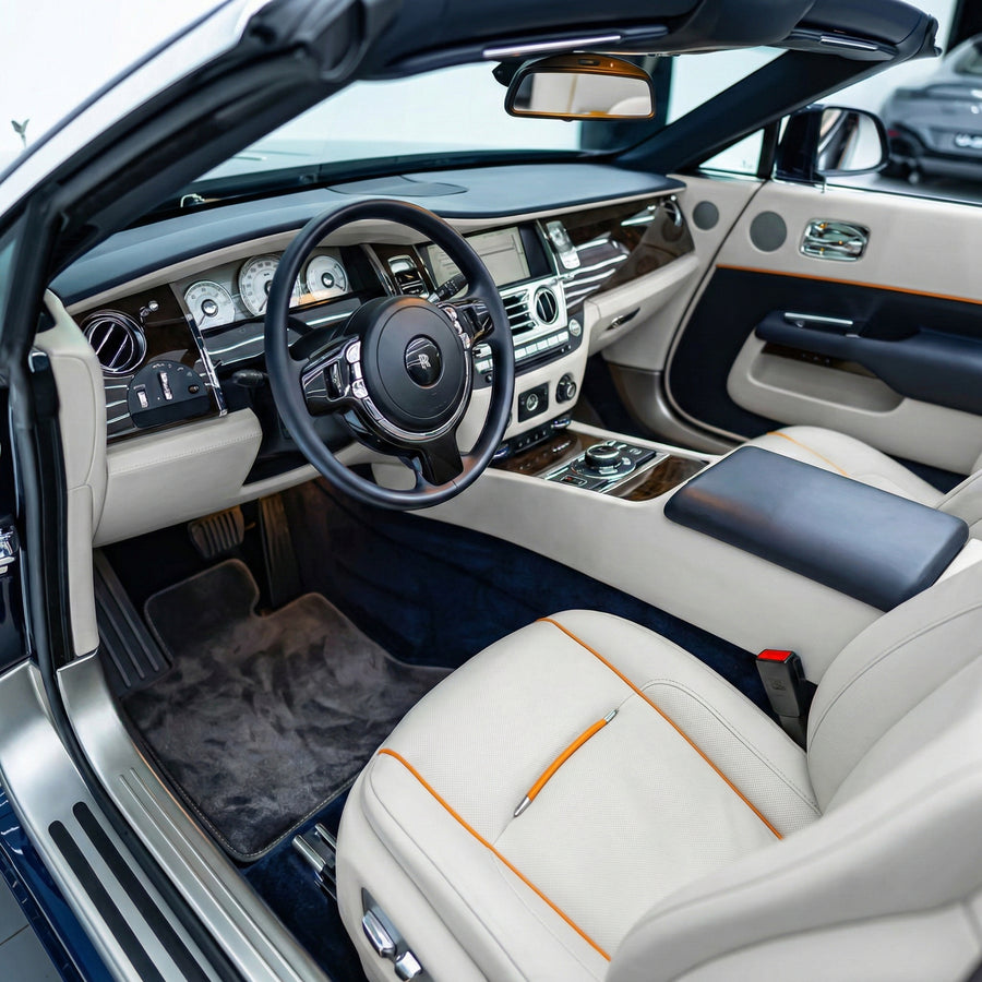 Alcantara Floor Mats For Rolls Royce Black Badge Dawn