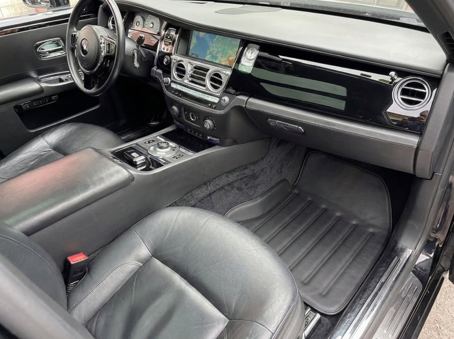 Dywaniki skórzane dla Rolls Royce Black Badge Ghost Series I (2010–2020) Czarny
