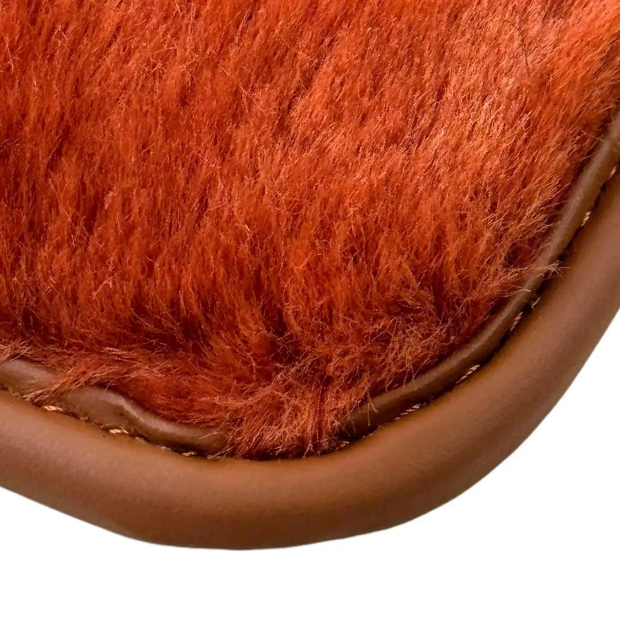 Ginger Color Sheepskin Floor Mats for Rolls-Royce Phantom VIII (2017-2024) - AutoWin
