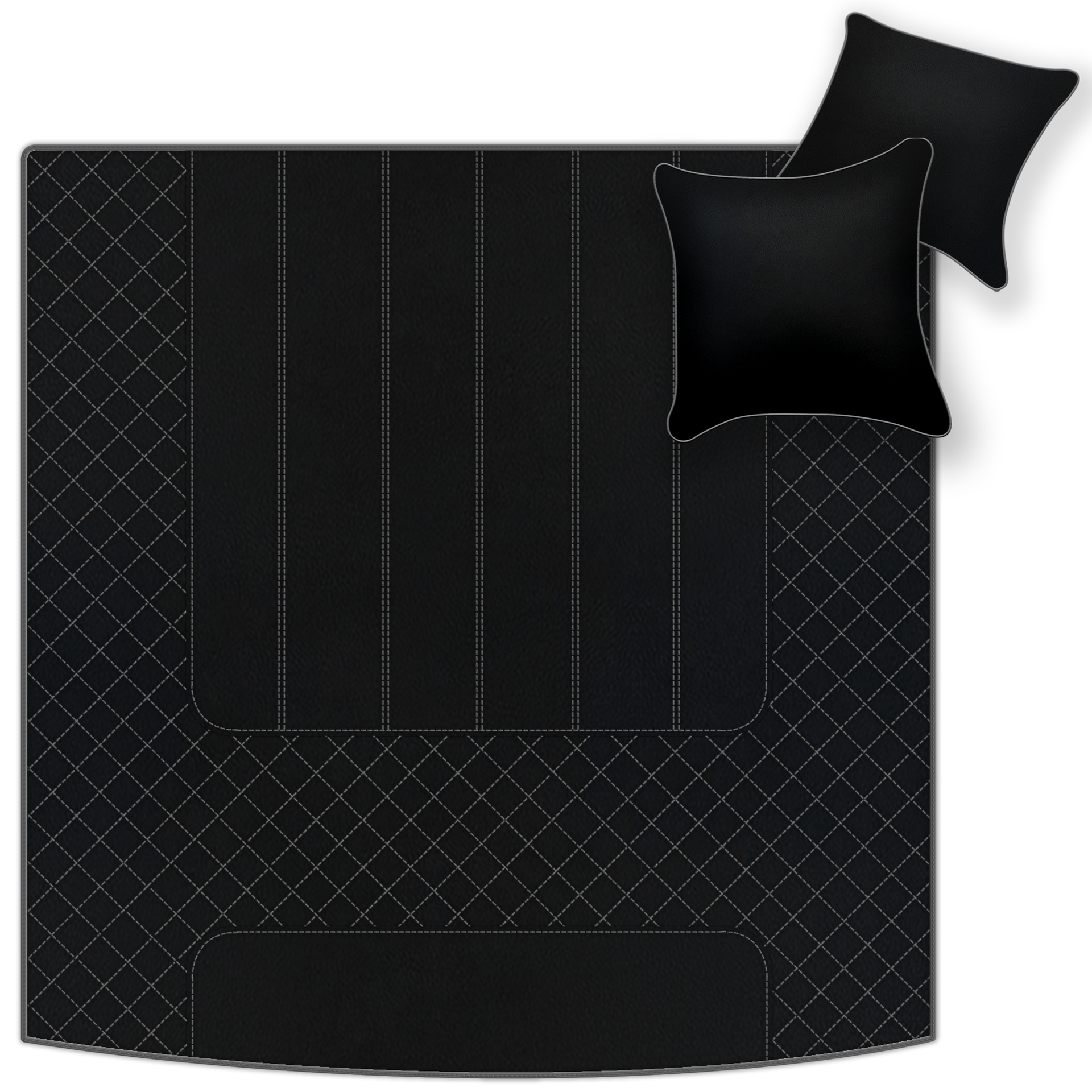 Customizable Leather Floor Mats with Double Diamond Pattern for Bentley Flying Spur (2019-2023) - AutoWin